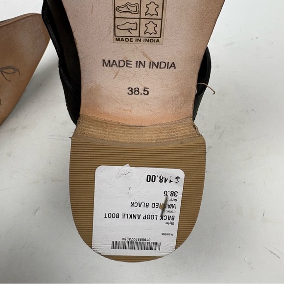 NWT Free People Black Looped Ankle Boot Strappy Pointed Toe Womens size 38.5 8.5 - Picture 11 of 11